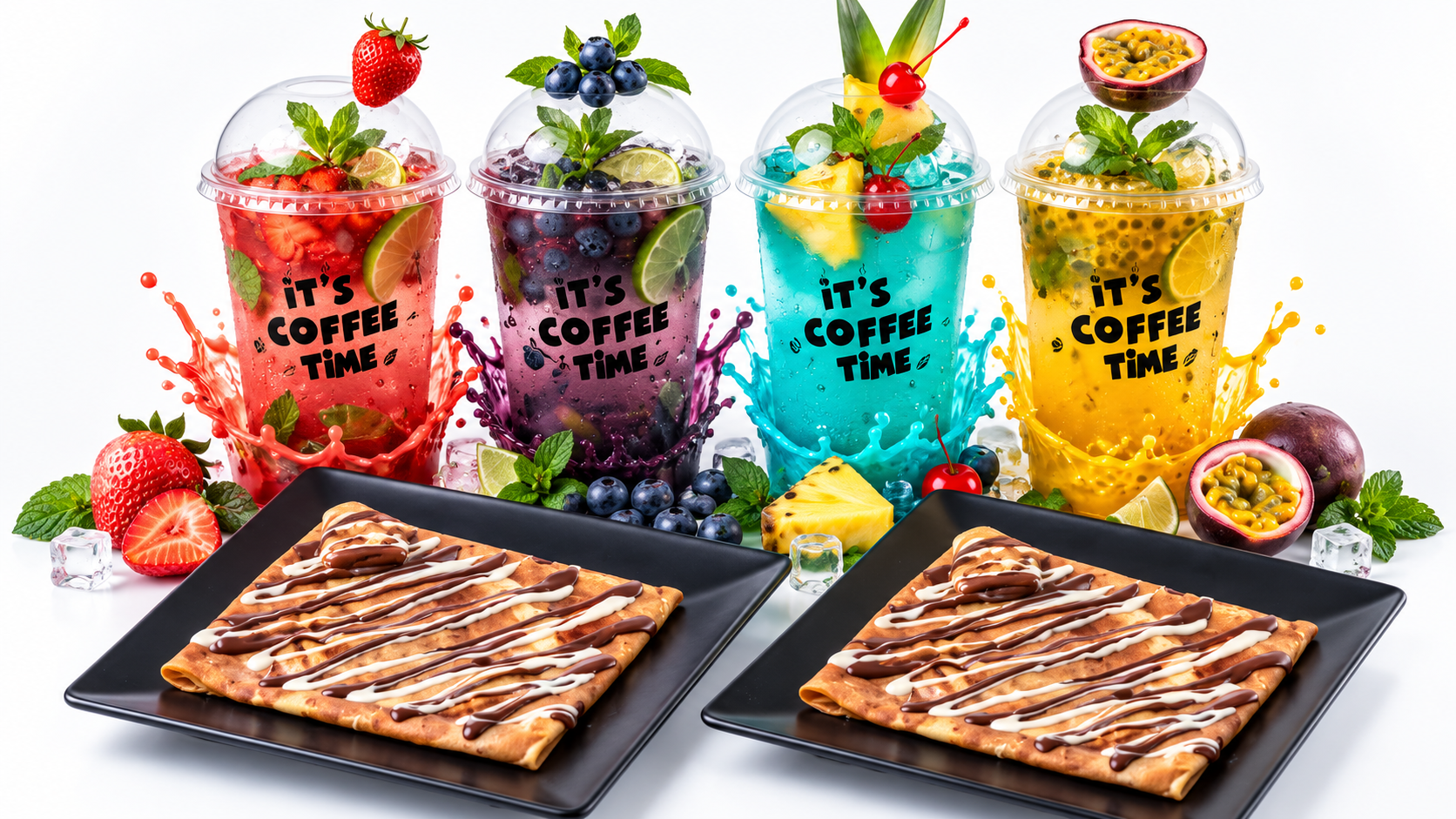 ChocoLatte Lab offer: 2 crepes and 2 mojitos